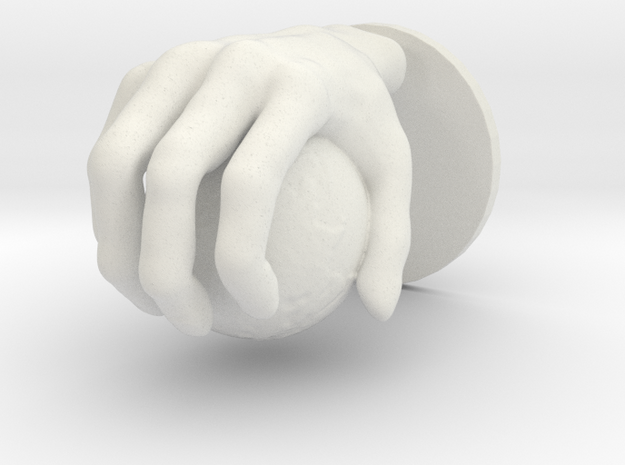 Hand globe Large in White Natural Versatile Plastic