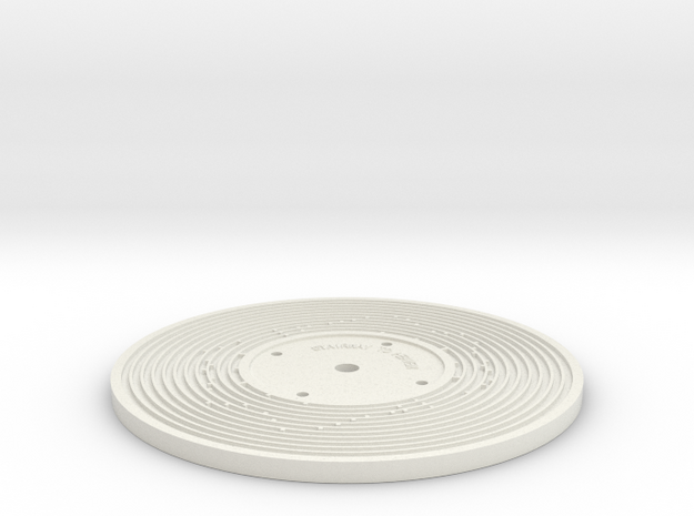 Double sided - Fisher Price record (5mm) in White Natural Versatile Plastic