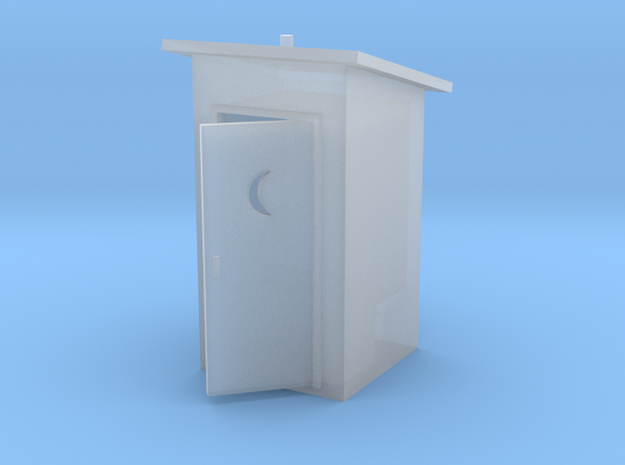 HO-Scale Slant Roof Outhouse in Smooth Fine Detail Plastic
