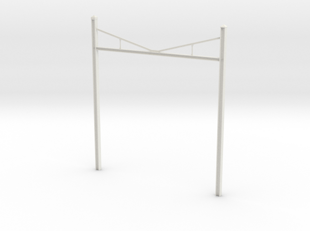 Catenary Pole Full Dimensions 4 inch centers in White Natural Versatile Plastic