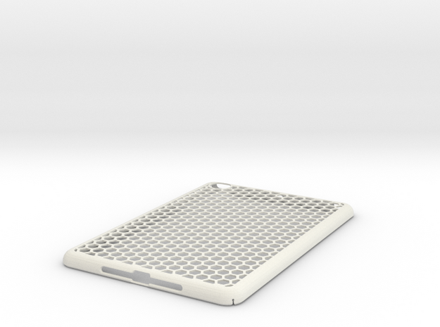 Honey Comb iPad Mini Case in White Natural Versatile Plastic
