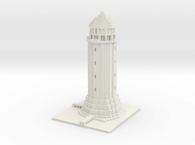 Lighthouse Minecraft in White Natural Versatile Plastic