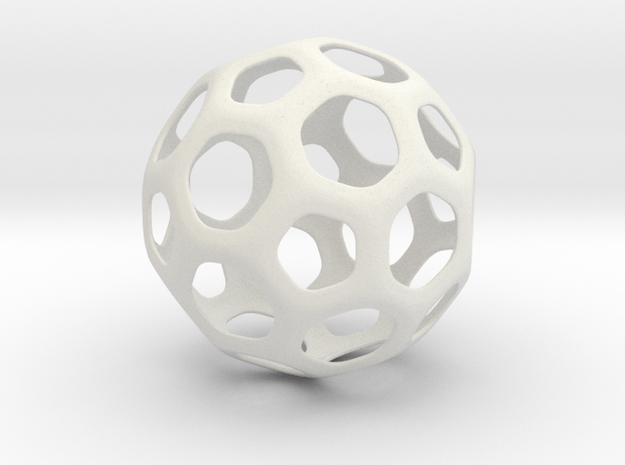 Hive Ball Small in White Natural Versatile Plastic