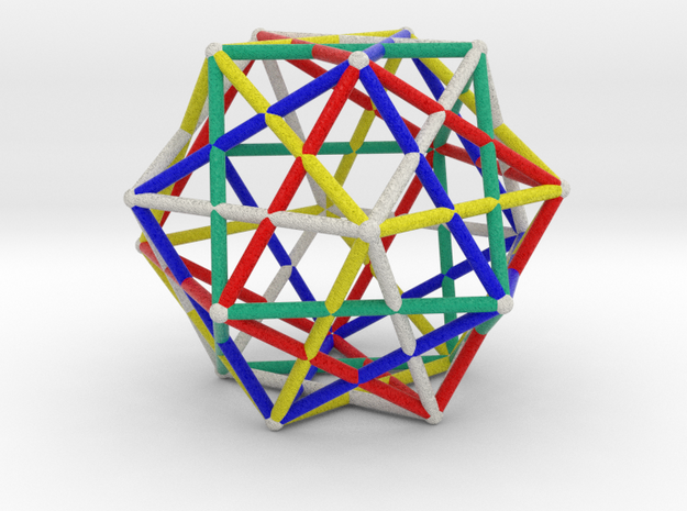 Star Cage Cubes 100mm Sacred Geometry in Full Color Sandstone