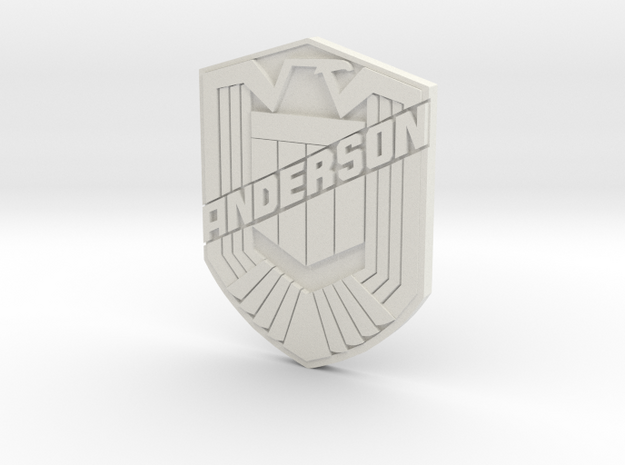 Anderson Badge with Your name in White Natural Versatile Plastic