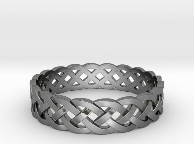 Rohkea Bold Celtic Knot Size 8 in Fine Detail Polished Silver