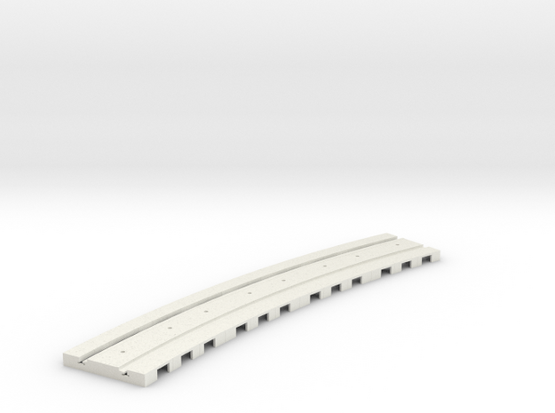 P-165stp-long-curved-r2-tram-track-100-pl-2a in White Natural Versatile Plastic