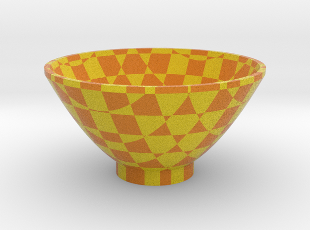 DRAW bowl - cube matrix in Full Color Sandstone