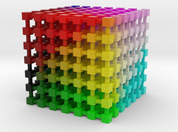 LAB Color Cube: 3.5 inch in Full Color Sandstone