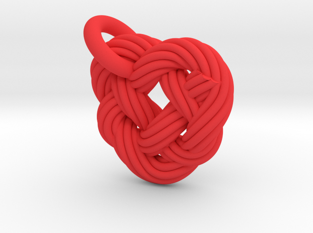 Celtic Heart Knot in Red Processed Versatile Plastic