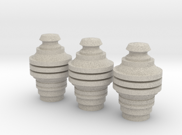 X-Wing Pilot Data Cylinders Heads in Natural Sandstone