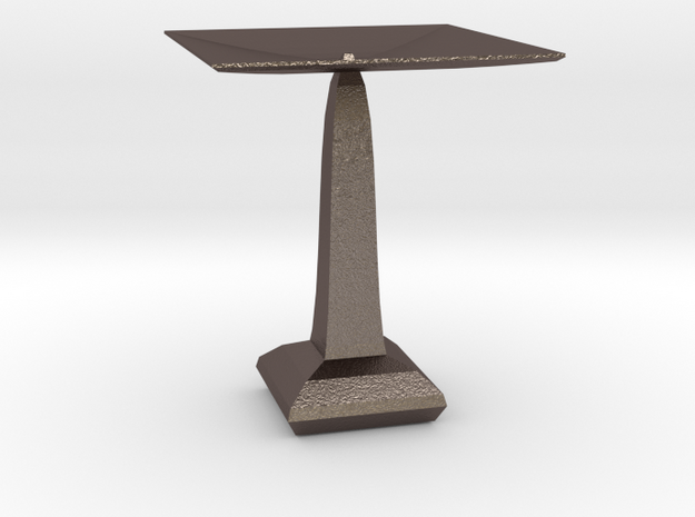 red cap table 5 in Polished Bronzed Silver Steel