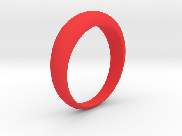 Simple Ring - Size 6,5 (Usa) in Red Processed Versatile Plastic