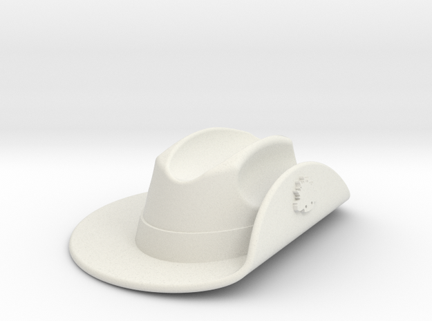 Australian WW1 Slouch Hat Gallipoli Keyring w/Slot in White Natural Versatile Plastic