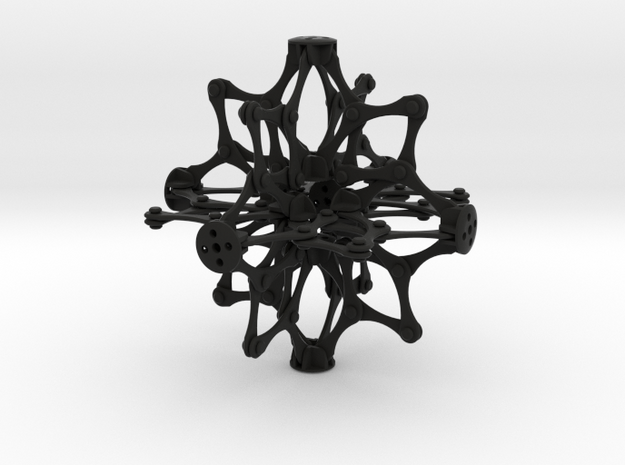 Hoberman Sphere  in Black Natural Versatile Plastic