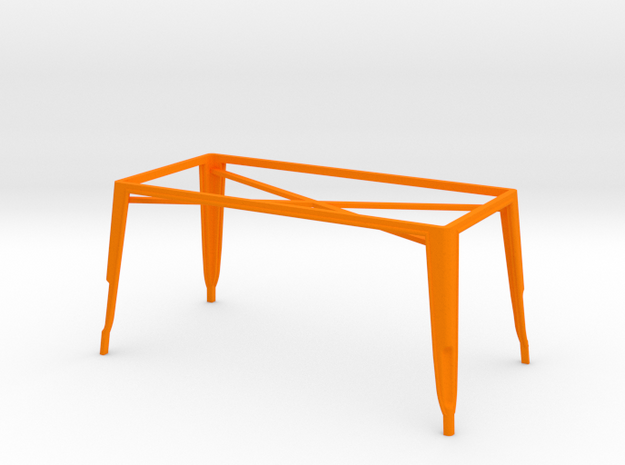 1:12 Pauchard Dining Table Frame, Large in Orange Processed Versatile Plastic