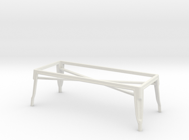 1:24 Pauchard Coffee Table Frame in White Natural Versatile Plastic
