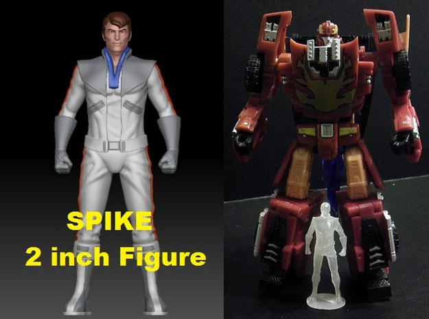 Spike homage Space Man 2inch Transformers Mini-fig in Smooth Fine Detail Plastic