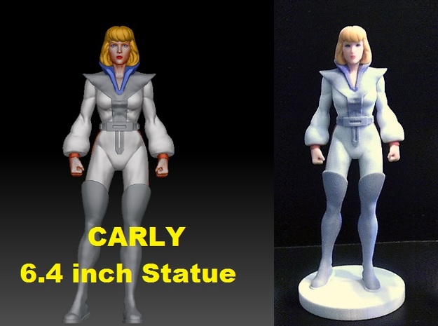 Carly homage Space Woman 6.4inch Full Color Statue in Full Color Sandstone