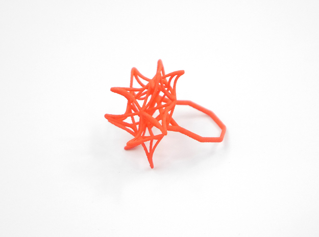 Aster Ring (Small) Size 9 in White Natural Versatile Plastic
