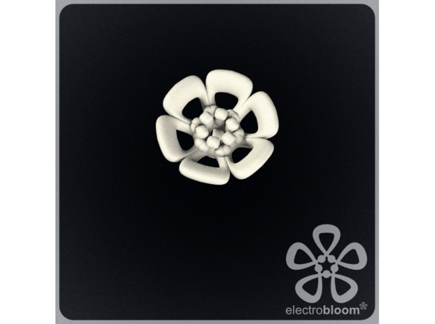 Joshua flower charm. in White Natural Versatile Plastic