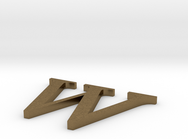 Letter-W in Natural Bronze