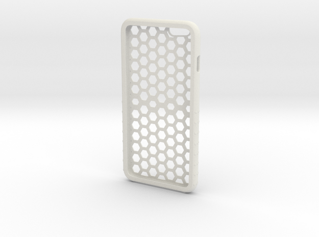 Iphone 6plus Honeycomb in White Natural Versatile Plastic