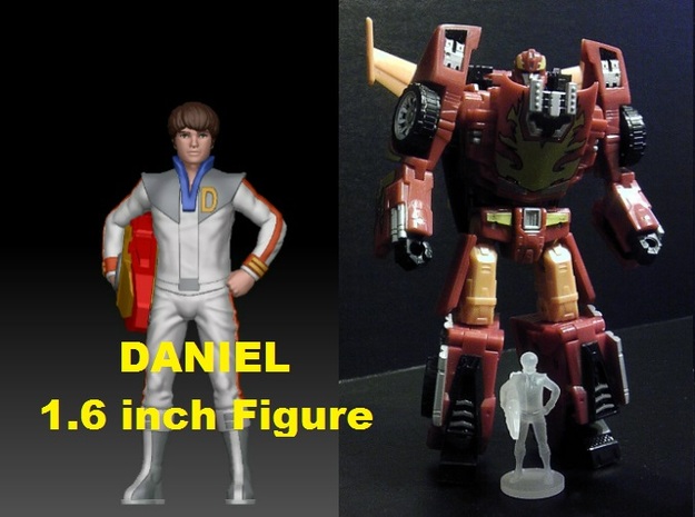 Daniel homage Space Boy 1.6inch Transformers Mini- in Smooth Fine Detail Plastic