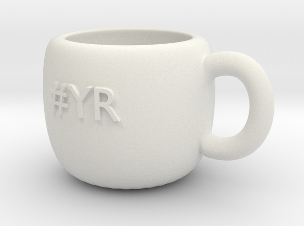 #YR Mug in White Natural Versatile Plastic