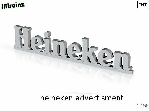 Heineken logo (n-scale) in White Natural Versatile Plastic
