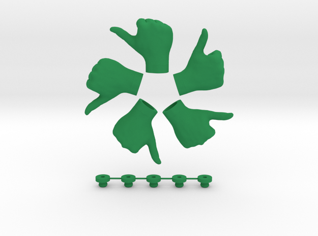 Awesome!  • Hook  / Fridge Magnet [5pcs] in Green Processed Versatile Plastic