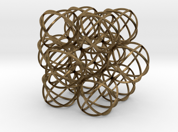 Packed Spheres Cuboctahedron in Natural Bronze