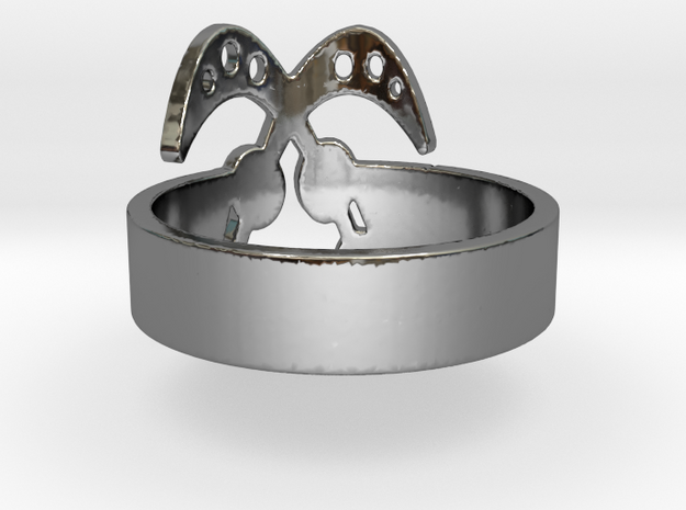 AKOFENA Ring Size 7.75 in Fine Detail Polished Silver