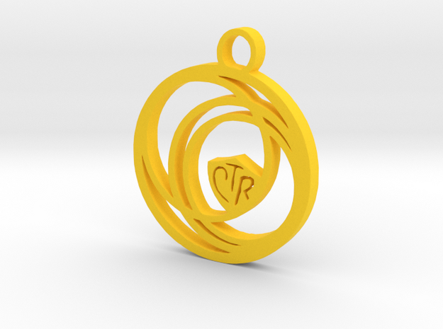 CIrcular CTR Pendant in Yellow Processed Versatile Plastic