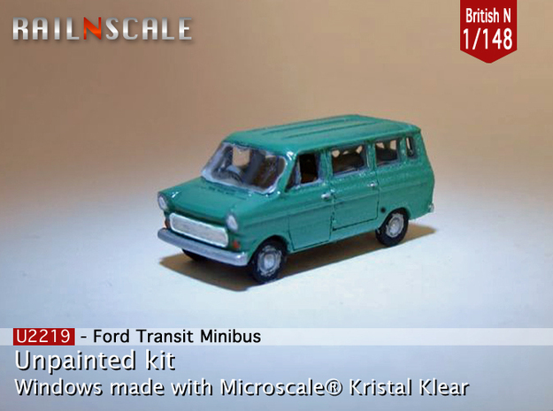 Ford Transit Minibus (British N 1:148) in Smooth Fine Detail Plastic