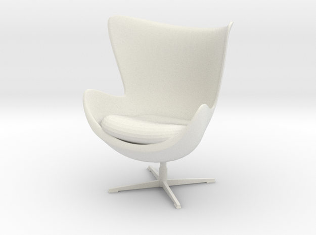 Egg Chair by Arne Jacobsen in White Natural Versatile Plastic