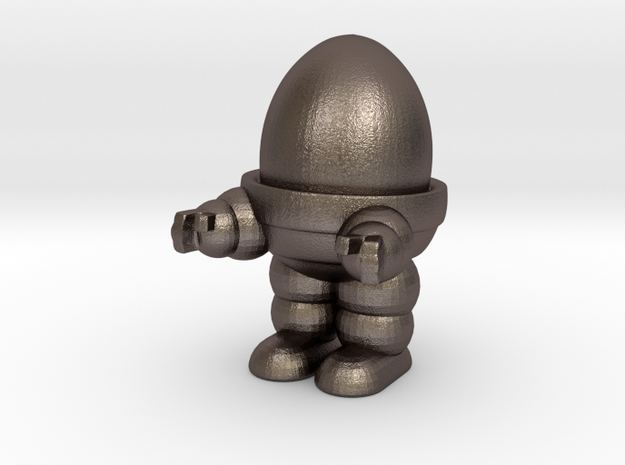 Eggbot Game Token in Polished Bronzed Silver Steel