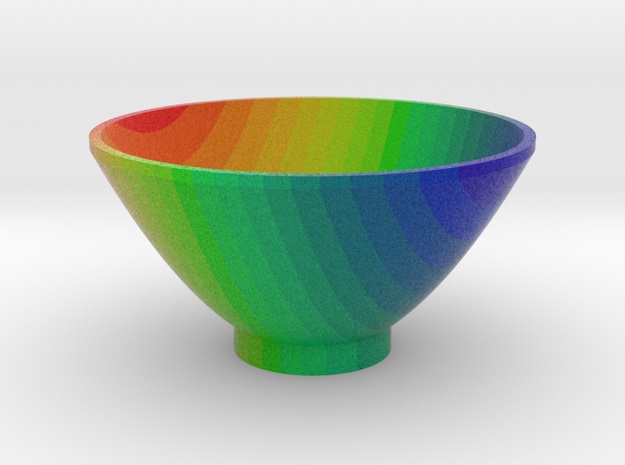 DRAW bowl - rainbow striped in Full Color Sandstone