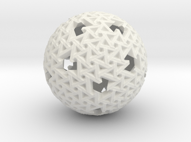 Trapezoidal Sphere in White Natural Versatile Plastic