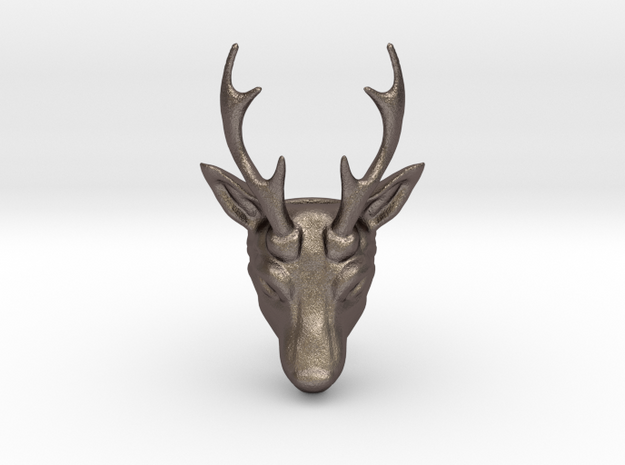 Deer by Metal in Polished Bronzed Silver Steel