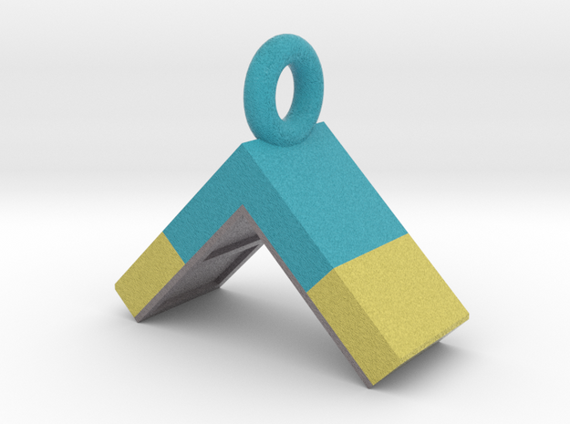 Agility A-Frame Pendant (Blue Version) in Full Color Sandstone
