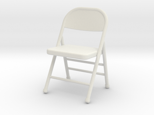 1:24 Folding Chair in White Natural Versatile Plastic