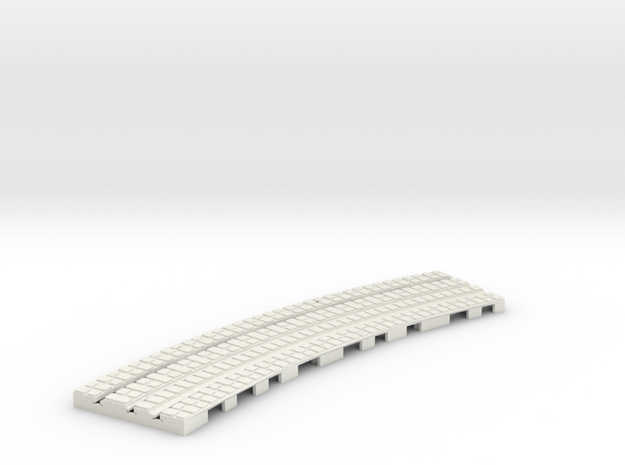 P-9-165st-long-250r-curved-outside-1a in White Natural Versatile Plastic