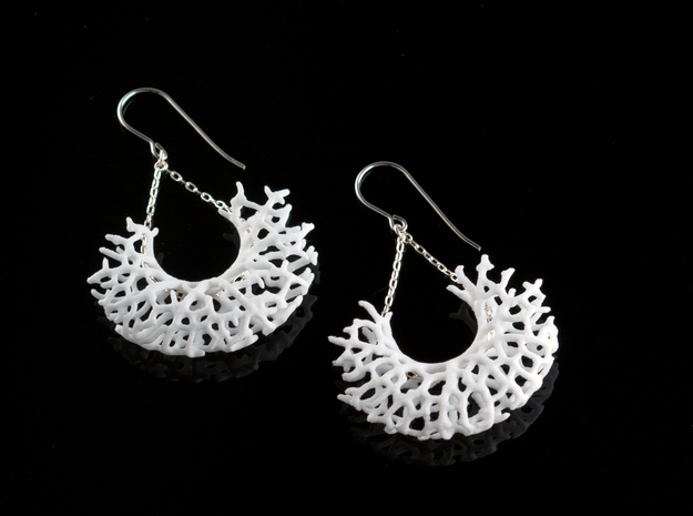 Vessel Earrings - 1 pair in Polished Silver