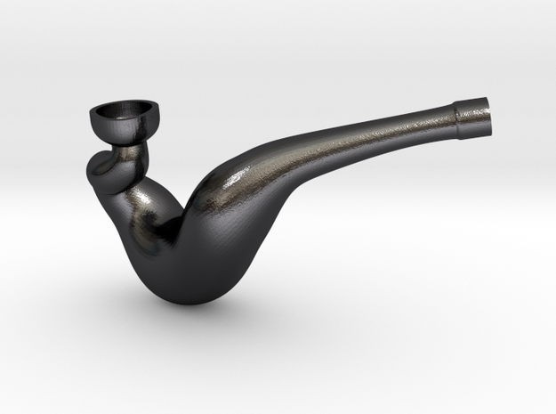2-stroke Motorcycle Pipe pipe in Polished and Bronzed Black Steel