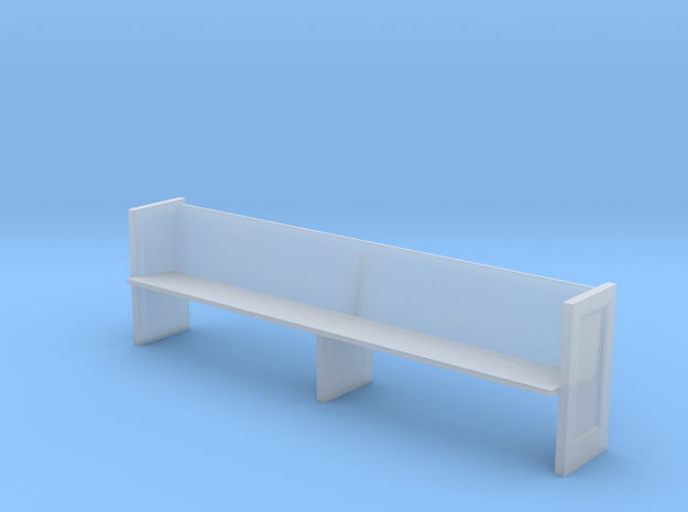 Miniature 1:48 Church Pew in Smooth Fine Detail Plastic