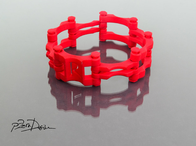 Chain Link  Bracelet / Bike Chain Bracelet in White Natural Versatile Plastic