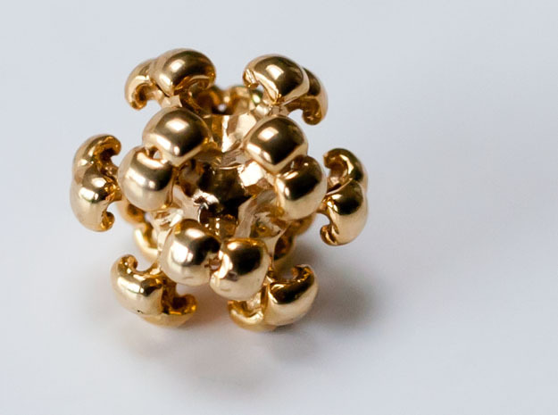 MengerSpore earring / pendant in 18K Gold Plated