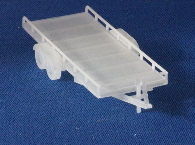 Flatbed Trailers X2 HO Scale 1/87 in Smooth Fine Detail Plastic
