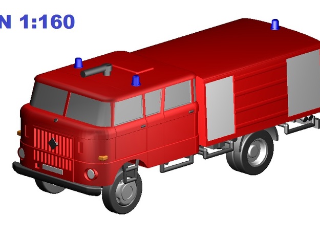 W50 Feuerwehr (N, 1:160) in Smooth Fine Detail Plastic